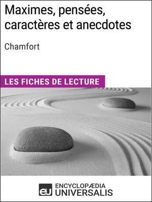 cover image of Maximes, pensées, caractères et anecdotes de Chamfort